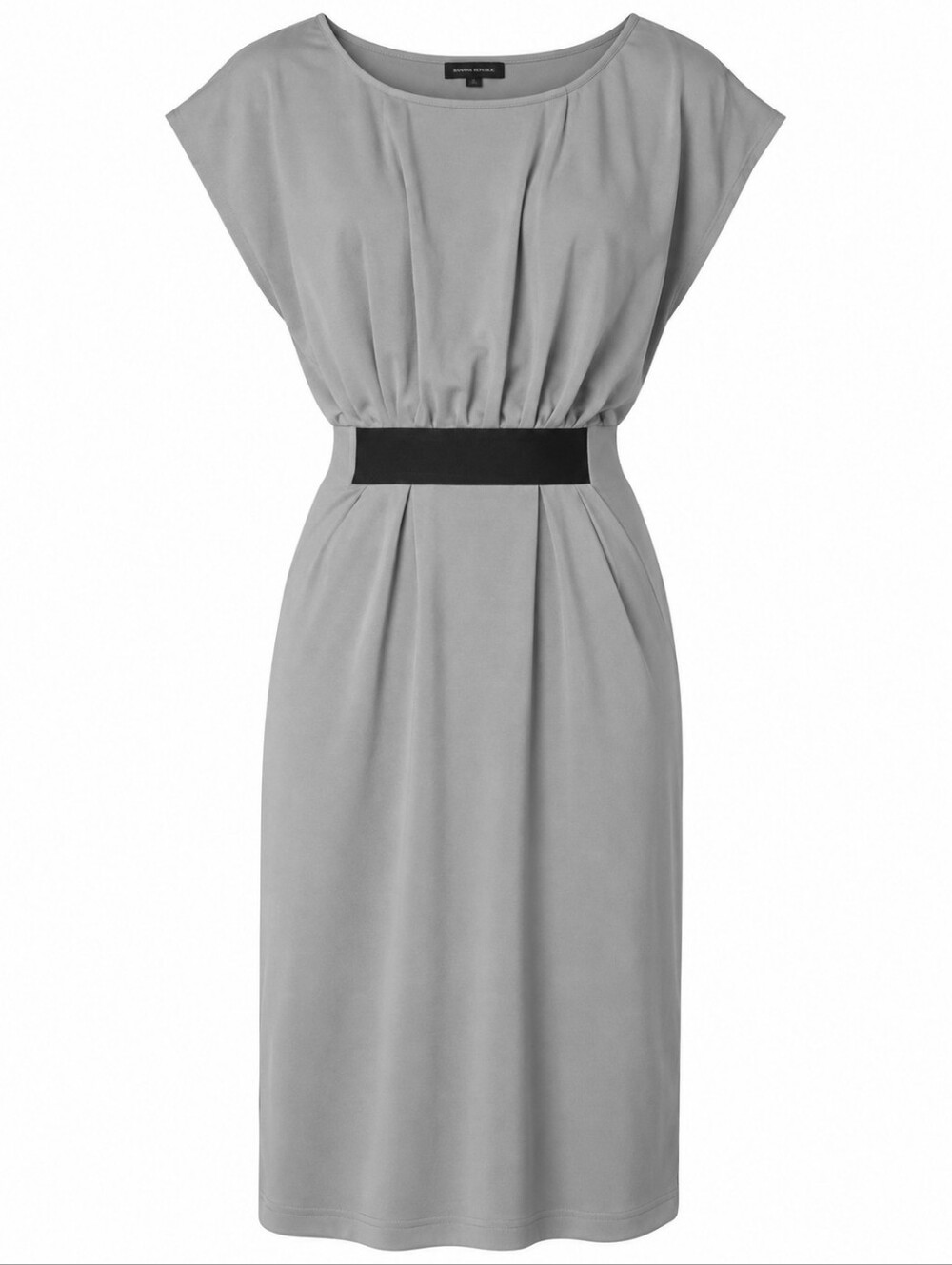BANANA REPUBLIC | Sage Green &‎ Black Midi Sheath Career Dress Cap Sleeve | XS